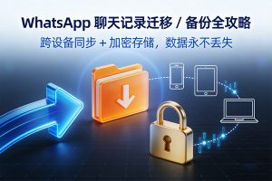 WhatsApp 聊天记录迁移 / 备份全攻略：跨设备同步 + 加密存储，数据永不丢失