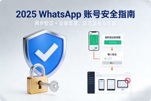 2025 WhatsApp 账号安全指南：两步验证 + 设备管理，防范盗号与诈骗
