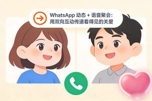 WhatsApp 动态 + 语音聚会：用双向互动传递看得见的关爱