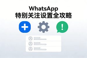 WhatsApp 特别关注设置全攻略：精准锁定重要联系人，不错过关键消息